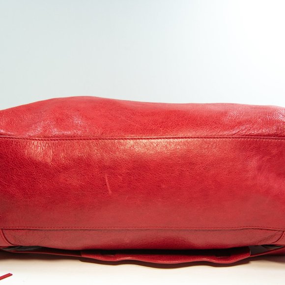 Red Balenciaga Motorcycle City Bag - Picture 7 of 13